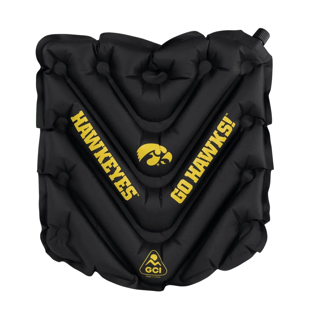 Bleacher-Friendly College V Seat Inflatable Stadium Cushion - Iowa Hawkeyes - Choice 157 - Lightweight Folding Bleacher Chair with Cushioning - Default Title
