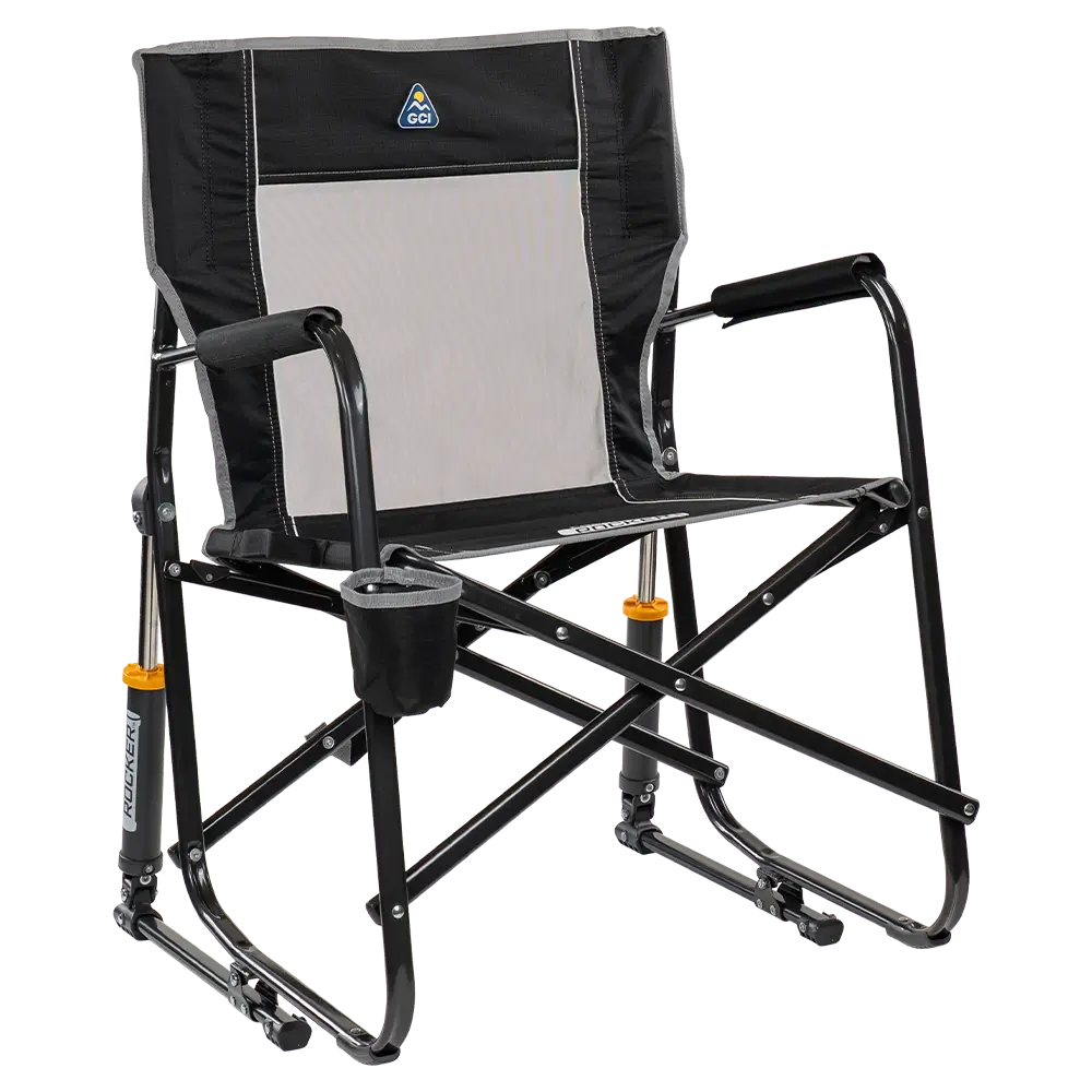 Luxury Camp Freestyle Rocker - Choice 711 - Freestyle Rocker Portable Outdoor Folding Chair - Black