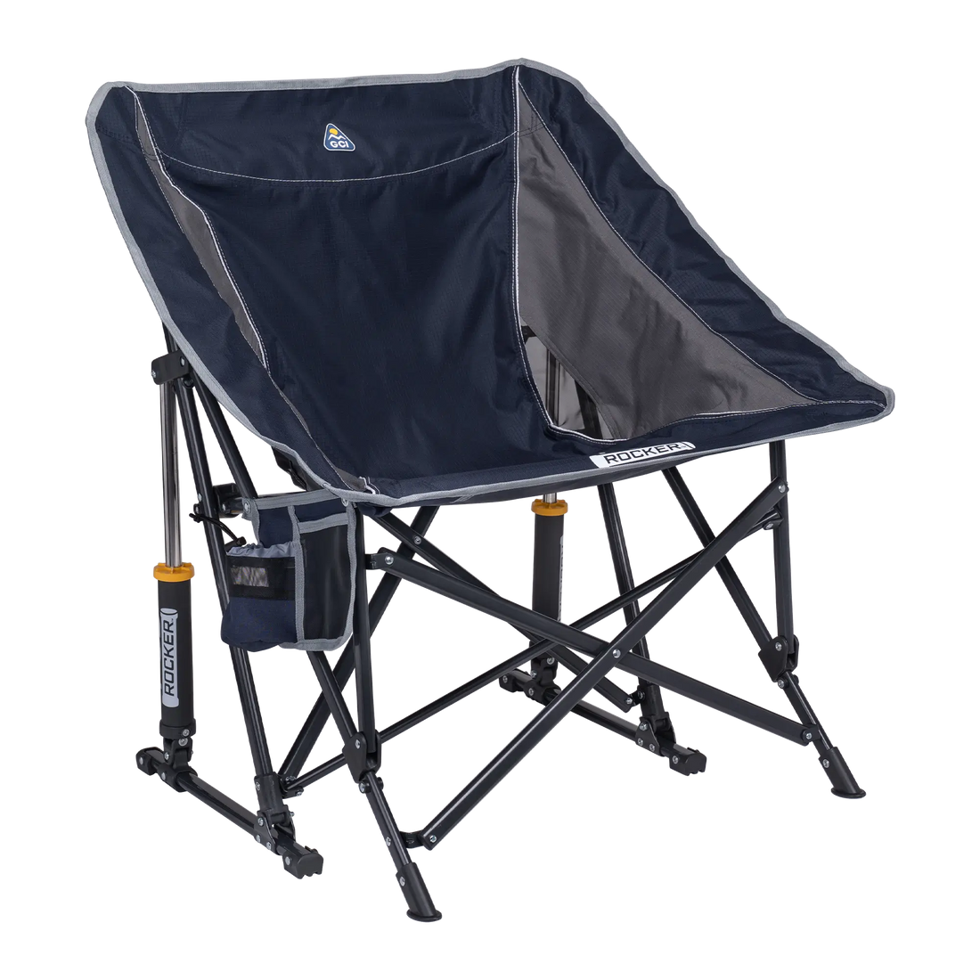 Heavy-Duty Freestyle Pod Rocker - Choice 933 - Heavy-Duty Kickback Rocker with Beverage Holder - Indigo