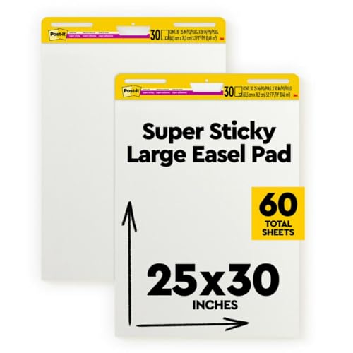 Eco-Friendly Post-it Super Sticky Easel Pad, 25 x 30 Inches, Set