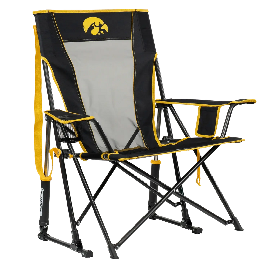 Heavy-Duty Freestyle College Comfort Pro Rocker - Iowa Hawkeyes - Choice 249 - Freestyle Rocker Portable Outdoor Folding Chair - Default Title