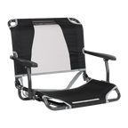 Compact Cushion Big Comfort Stadium Chair with Armrests - Choice 465 - Lightweight Folding Bleacher Chair with Cushioning - Black