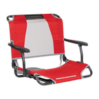 Compact Cushion Big Comfort Stadium Chair with Armrests - Choice 465 - Lightweight Folding Bleacher Chair with Cushioning - Red