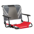 Compact Cushion Big Comfort Stadium Chair with Armrests - Choice 465 - Lightweight Folding Bleacher Chair with Cushioning - Red/Gray