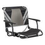 Compact Cushion Big Comfort Stadium Chair with Armrests - Choice 465 - Lightweight Folding Bleacher Chair with Cushioning - Black/Gray