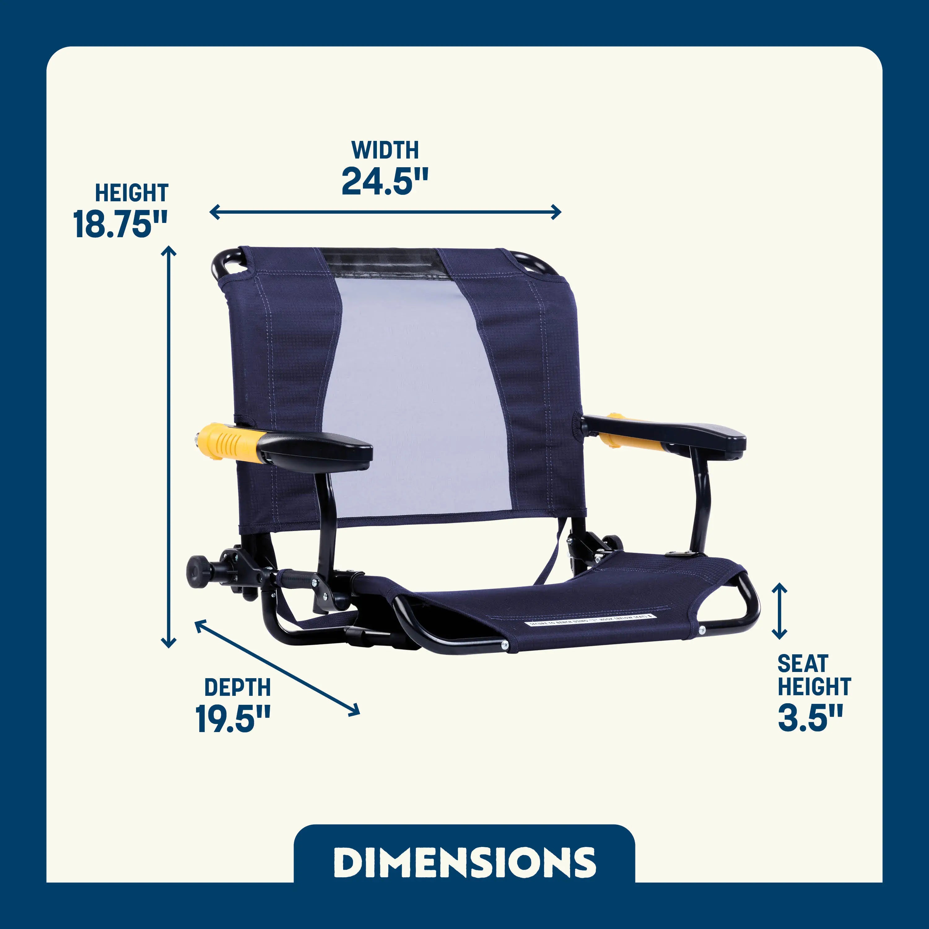 Patented Spring-Action Stadium Rock-Cliner - Choice 540 - RoadTrip Rocker Smooth Motion Camp Chair Detail