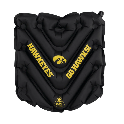 Bleacher-Friendly College V Seat Inflatable Stadium Cushion - Iowa Hawkeyes - Choice 157 - Lightweight Folding Bleacher Chair with Cushioning - Default Title