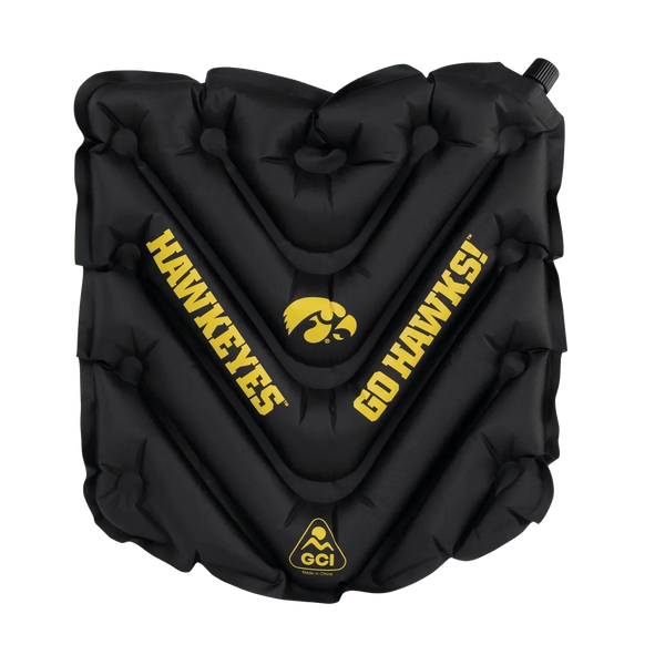 Bleacher-Friendly College V Seat Inflatable Stadium Cushion - Iowa Hawkeyes - Choice 157 - Lightweight Folding Bleacher Chair with Cushioning - Default Title