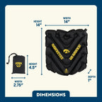Bleacher-Friendly College V Seat Inflatable Stadium Cushion - Iowa Hawkeyes - Choice 157 - Lightweight Folding Bleacher Chair with Cushioning Detail