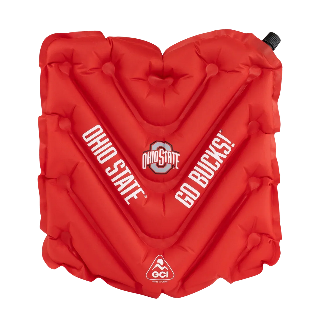 Ultra-Lightweight College V Seat Inflatable Stadium Cushion - Ohio State Buckeyes - Choice 778 - Lightweight Folding Bleacher Chair with Cushioning - Default Title