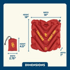 Ergonomic Back-Support College V Seat Inflatable Stadium Cushion - USC Trojans - Choice 523 - Bleacher-Friendly Stadium Chair with Back Support Detail