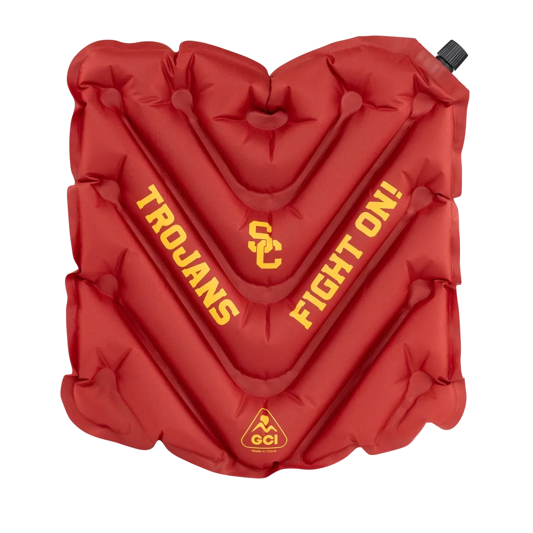 Ergonomic Back-Support College V Seat Inflatable Stadium Cushion - USC Trojans - Choice 523 - Bleacher-Friendly Stadium Chair with Back Support - Default Title