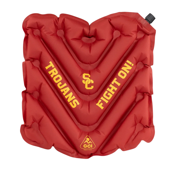 Ergonomic Back-Support College V Seat Inflatable Stadium Cushion - USC Trojans - Choice 523 - Bleacher-Friendly Stadium Chair with Back Support - Default Title