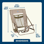 Rust-Resistant Aluminum Everywhere Chair 2 - Choice 656 - Multi-Position Outdoor Beach Chair with Pillow Detail