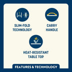 Slim-Fold Slim-Fold Table XL - Choice 651 - Multi-Functional Heavy-Duty Grilling Table Counter Detail