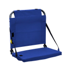Compact Cushion BleacherBack - Choice 696 - Ergonomic Portable Stadium Seat for Sports Events - Royal Blue