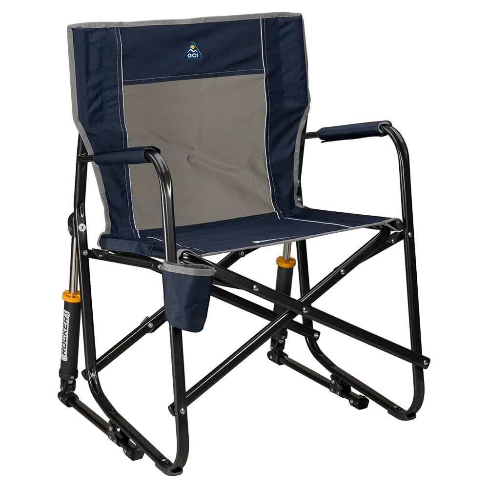 Luxury Camp Freestyle Rocker - Choice 711 - Freestyle Rocker Portable Outdoor Folding Chair - Indigo