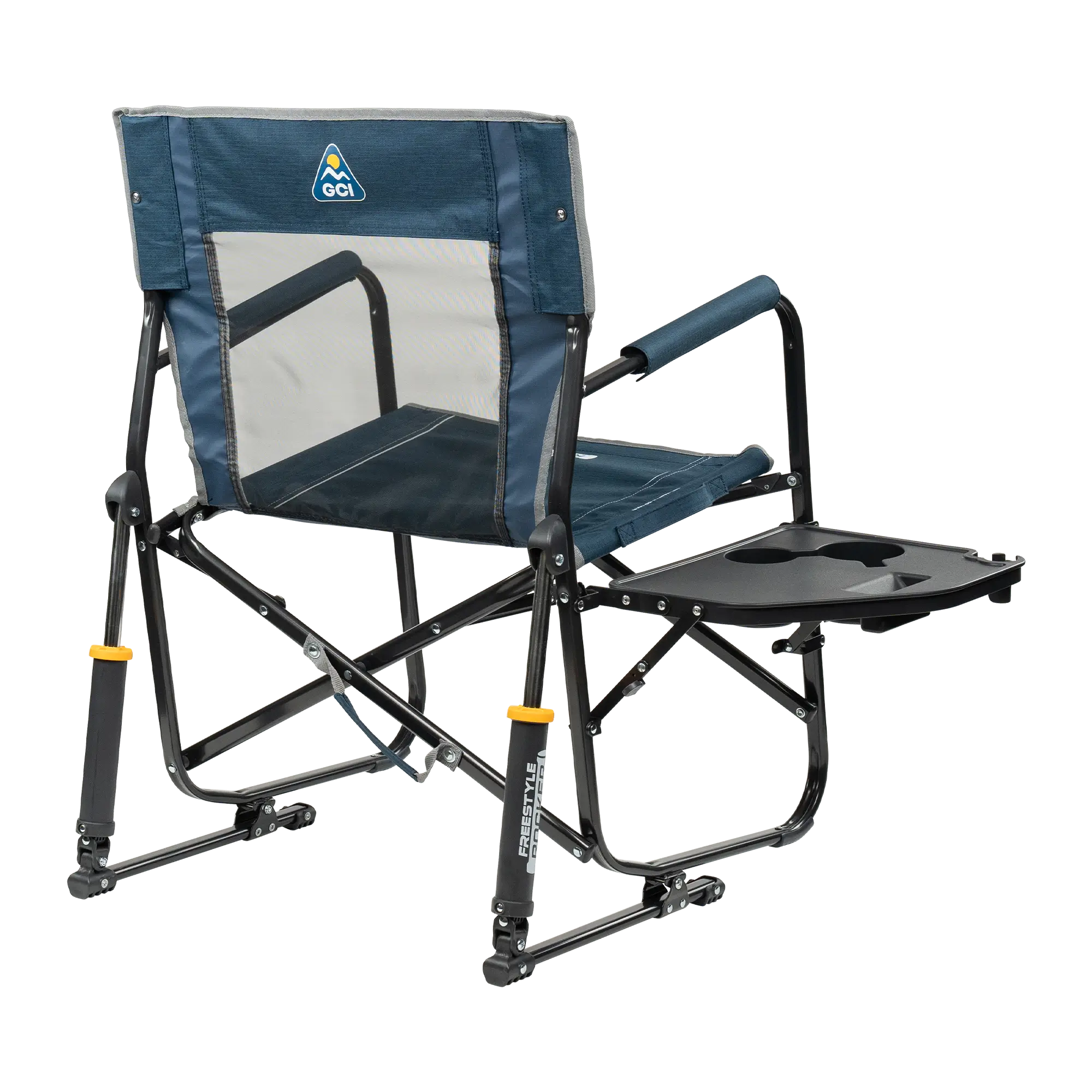 Heavy-Duty Freestyle Freestyle Rocker with Side Table - Choice 853 - Heavy-Duty Kickback Rocker with Beverage Holder Detail