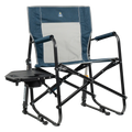 Heavy-Duty Freestyle Freestyle Rocker with Side Table - Choice 853 - Heavy-Duty Kickback Rocker with Beverage Holder - Heathered Indigo