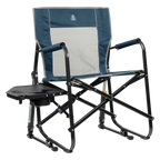 Heavy-Duty Freestyle Freestyle Rocker with Side Table - Choice 853 - Heavy-Duty Kickback Rocker with Beverage Holder - Heathered Indigo