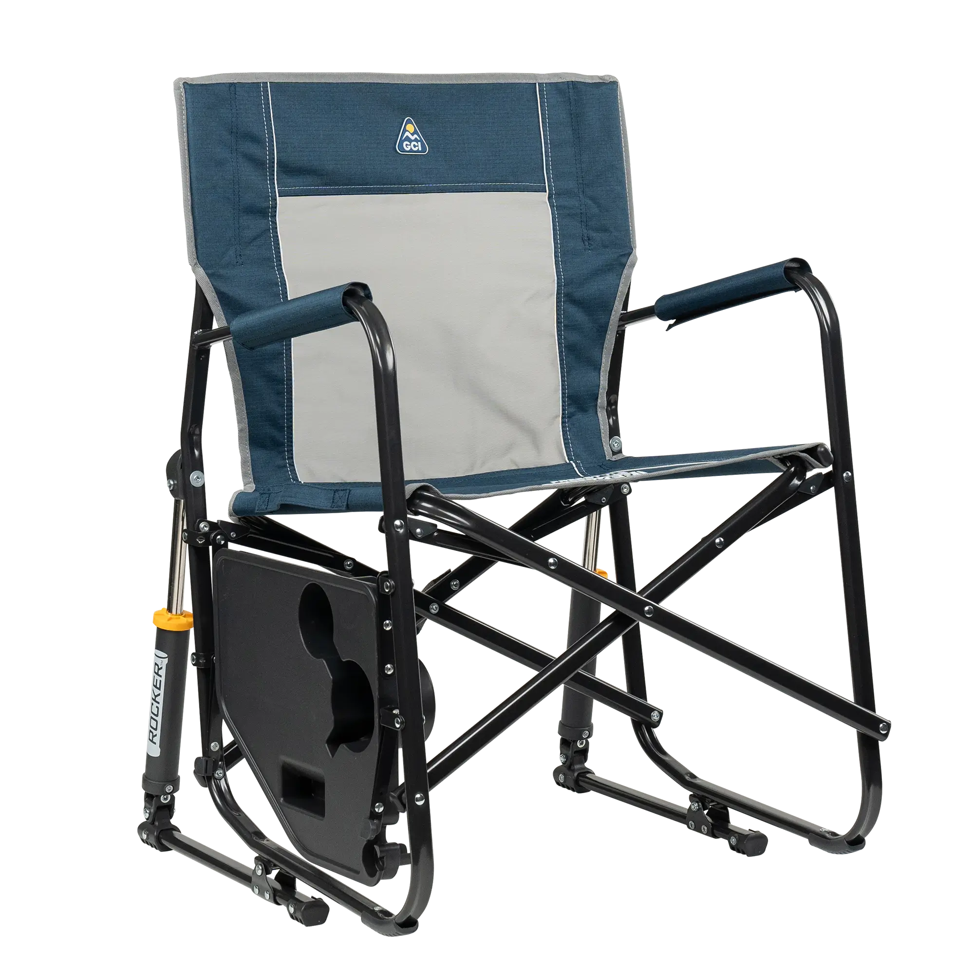 Heavy-Duty Freestyle Freestyle Rocker with Side Table - Choice 853 - Heavy-Duty Kickback Rocker with Beverage Holder Detail