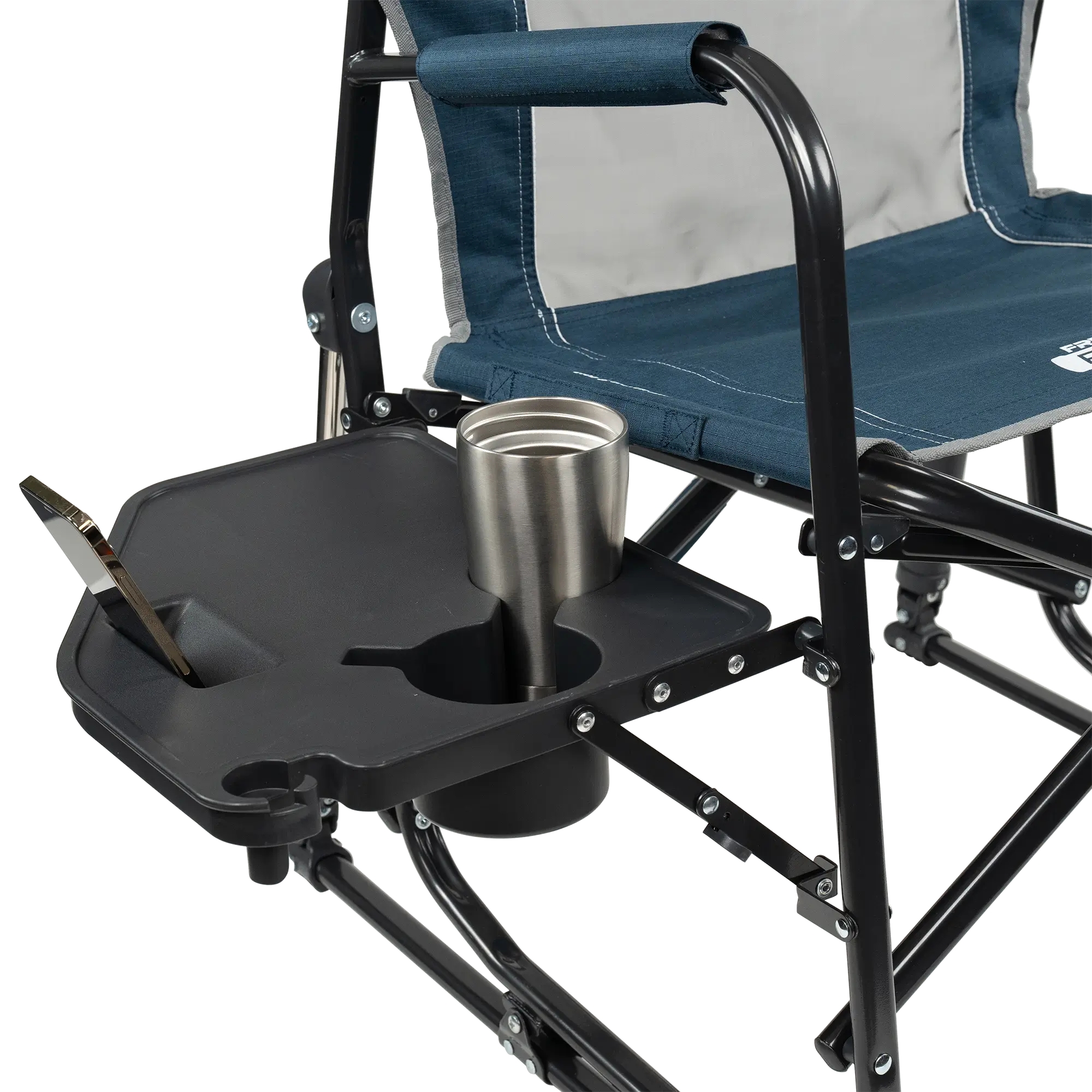 Heavy-Duty Freestyle Freestyle Rocker with Side Table - Choice 853 - Heavy-Duty Kickback Rocker with Beverage Holder Detail