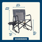 Heavy-Duty Freestyle Freestyle Rocker with Side Table - Choice 853 - Heavy-Duty Kickback Rocker with Beverage Holder Detail