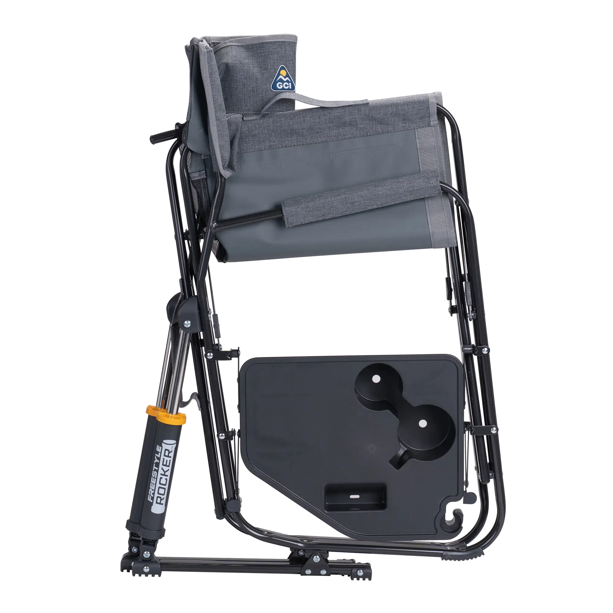 Heavy-Duty Freestyle Freestyle Rocker with Side Table - Choice 853 - Heavy-Duty Kickback Rocker with Beverage Holder Detail