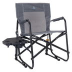 Heavy-Duty Freestyle Freestyle Rocker with Side Table - Choice 853 - Heavy-Duty Kickback Rocker with Beverage Holder - Heathered Pewter