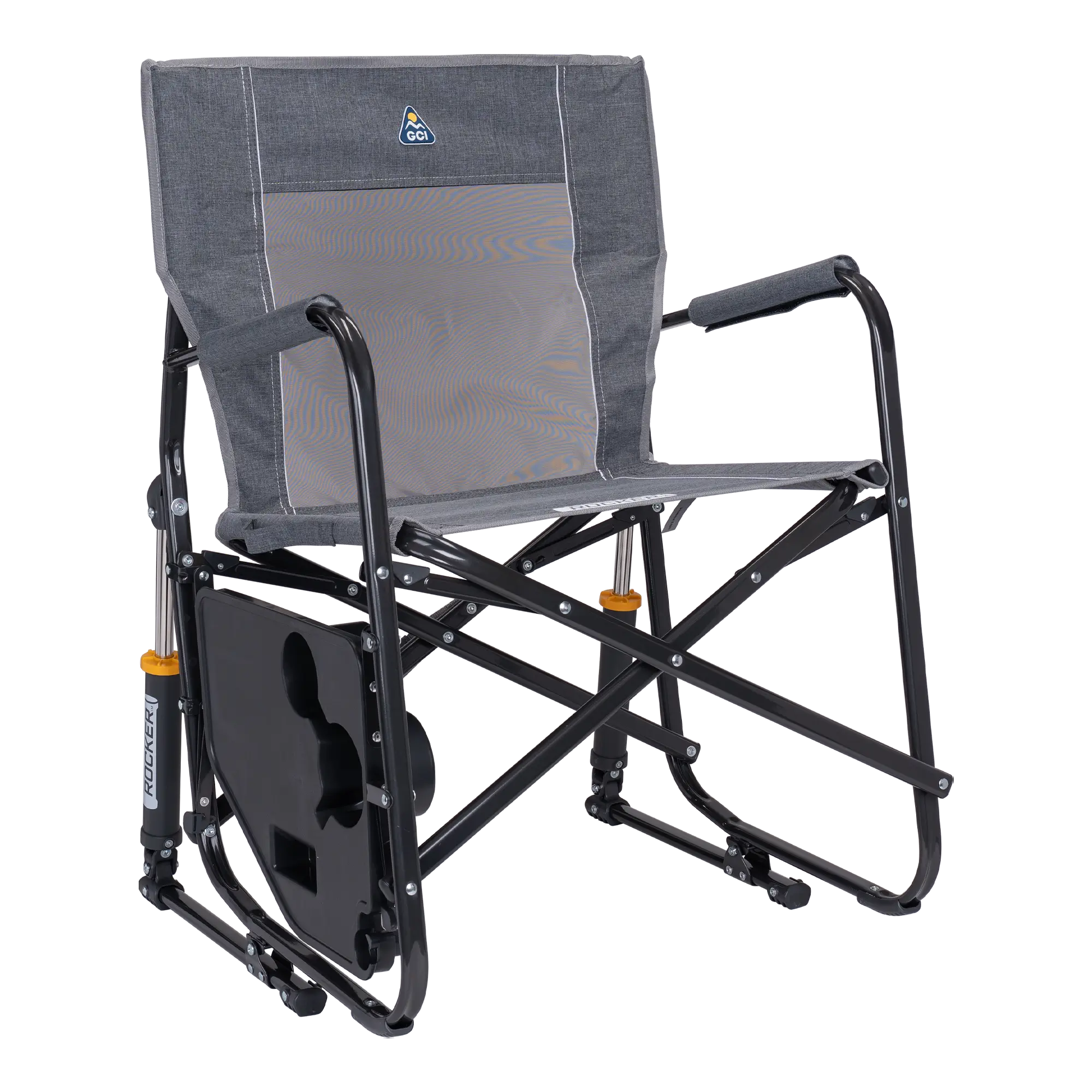 Heavy-Duty Freestyle Freestyle Rocker with Side Table - Choice 853 - Heavy-Duty Kickback Rocker with Beverage Holder Detail