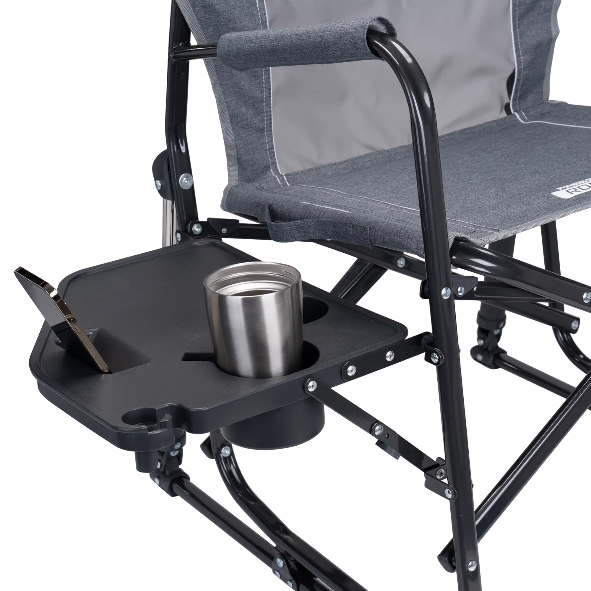 Heavy-Duty Freestyle Freestyle Rocker with Side Table - Choice 853 - Heavy-Duty Kickback Rocker with Beverage Holder Detail