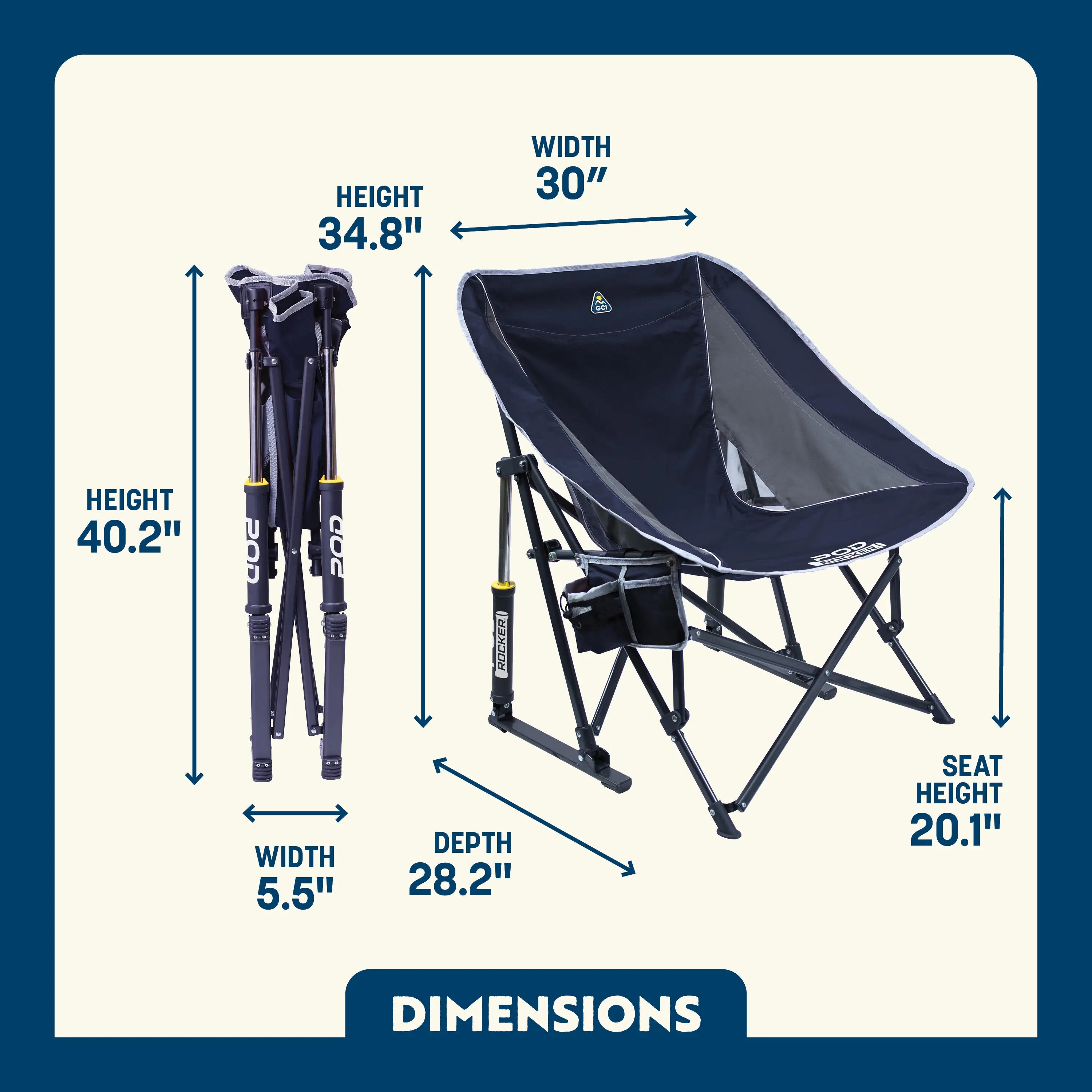 Heavy-Duty Freestyle Pod Rocker - Choice 933 - Heavy-Duty Kickback Rocker with Beverage Holder Detail