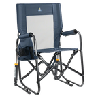 Luxury Camp Stowaway Rocker - Choice 794 - Freestyle Rocker Portable Outdoor Folding Chair - Denim