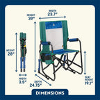 Luxury Camp Stowaway Rocker - Choice 794 - Freestyle Rocker Portable Outdoor Folding Chair Detail