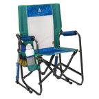 Luxury Camp Stowaway Rocker - Choice 794 - Freestyle Rocker Portable Outdoor Folding Chair - Pickleball Green