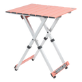 Slim-Fold Compact Camp Table 20 - Choice 513 - Master Outdoor Kitchen Station for Tailgating & BBQ - Coral