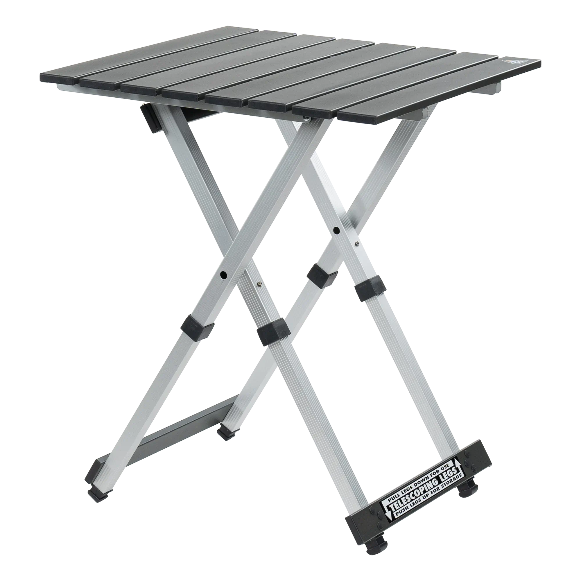 Slim-Fold Compact Camp Table 20 - Choice 513 - Master Outdoor Kitchen Station for Tailgating & BBQ - Black Chrome