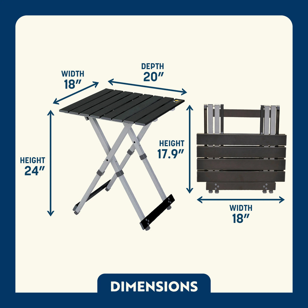 Slim-Fold Compact Camp Table 20 - Choice 513 - Master Outdoor Kitchen Station for Tailgating & BBQ Detail