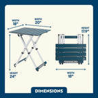 Slim-Fold Compact Camp Table 20 - Choice 513 - Master Outdoor Kitchen Station for Tailgating & BBQ Detail