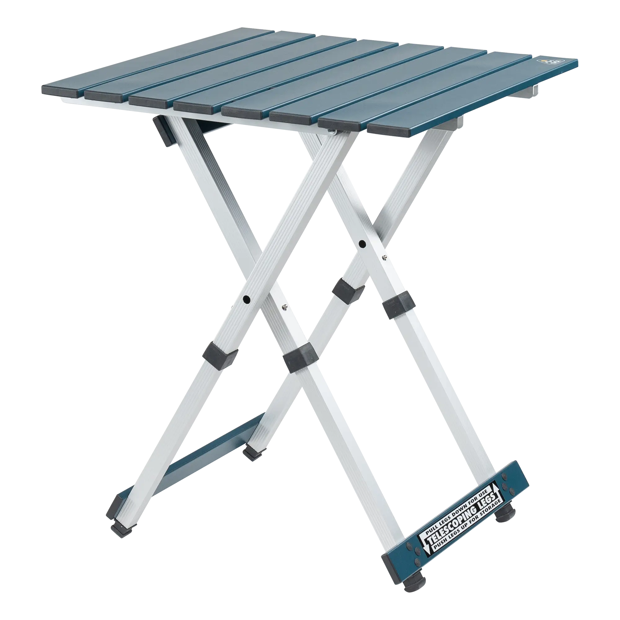 Slim-Fold Compact Camp Table 20 - Choice 513 - Master Outdoor Kitchen Station for Tailgating & BBQ - Teal