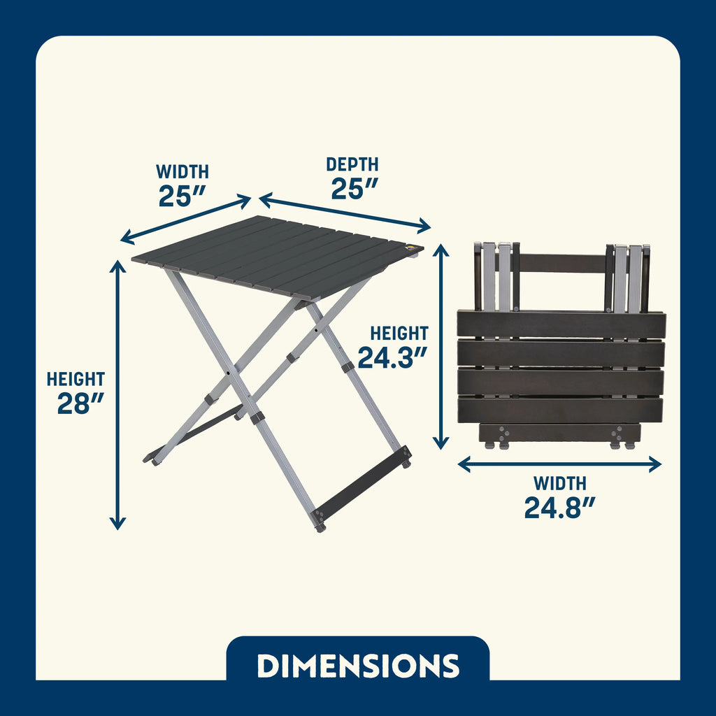 Heat-Resistant Compact Camp Table 25 - Choice 214 - Master Outdoor Kitchen Station for Tailgating & BBQ Detail