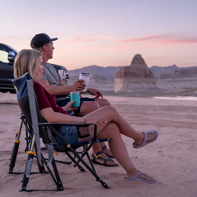 Heavy-Duty Freestyle Kickback Rocker - Choice 345 - RoadTrip Rocker Smooth Motion Camp Chair Detail