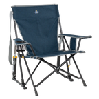 Heavy-Duty Freestyle Kickback Rocker - Choice 345 - RoadTrip Rocker Smooth Motion Camp Chair - Heathered Indigo