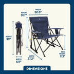 Heavy-Duty Freestyle Kickback Rocker - Choice 345 - RoadTrip Rocker Smooth Motion Camp Chair Detail