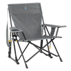 Heavy-Duty Freestyle Kickback Rocker - Choice 345 - RoadTrip Rocker Smooth Motion Camp Chair - Heathered Pewter
