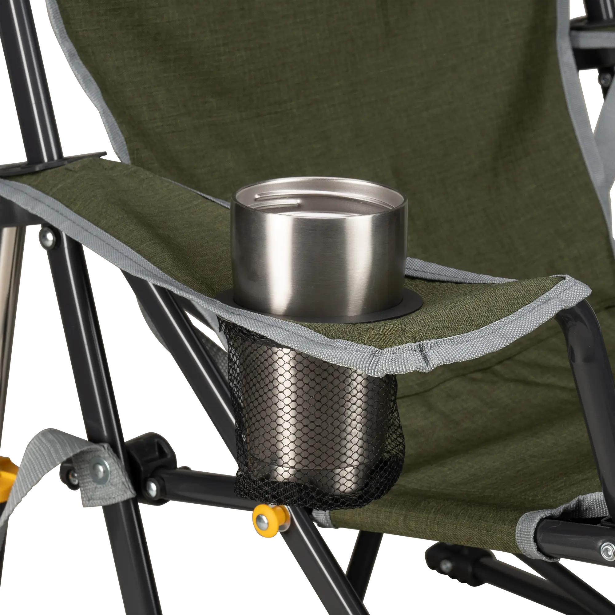 Heavy-Duty Freestyle Kickback Rocker - Choice 345 - RoadTrip Rocker Smooth Motion Camp Chair Detail