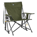 Heavy-Duty Freestyle Kickback Rocker - Choice 345 - RoadTrip Rocker Smooth Motion Camp Chair - Heathered Loden