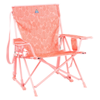 Heavy-Duty Freestyle Kickback Rocker - Choice 345 - RoadTrip Rocker Smooth Motion Camp Chair - Soft Pink Leaf