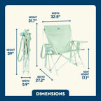 Heavy-Duty Freestyle Kickback Rocker - Choice 345 - RoadTrip Rocker Smooth Motion Camp Chair Detail