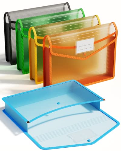Minimalist ThinkTex Plastic Expanding File Folder, Transparent Envelopes Kit